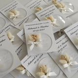 Magnet acrylique personnalisé mariage — texte prénoms date | CréaBySana