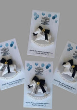 Magnet cheval bascule personnalisé — souvenir naissance baptême | CréaBySana