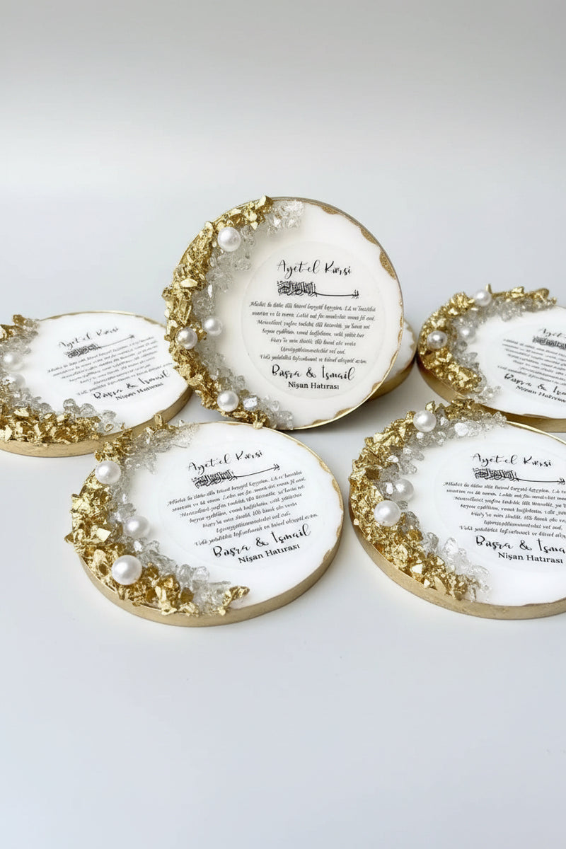 Magnet à perle mariage personnalisé — souvenir invité élégant | CréaBySana