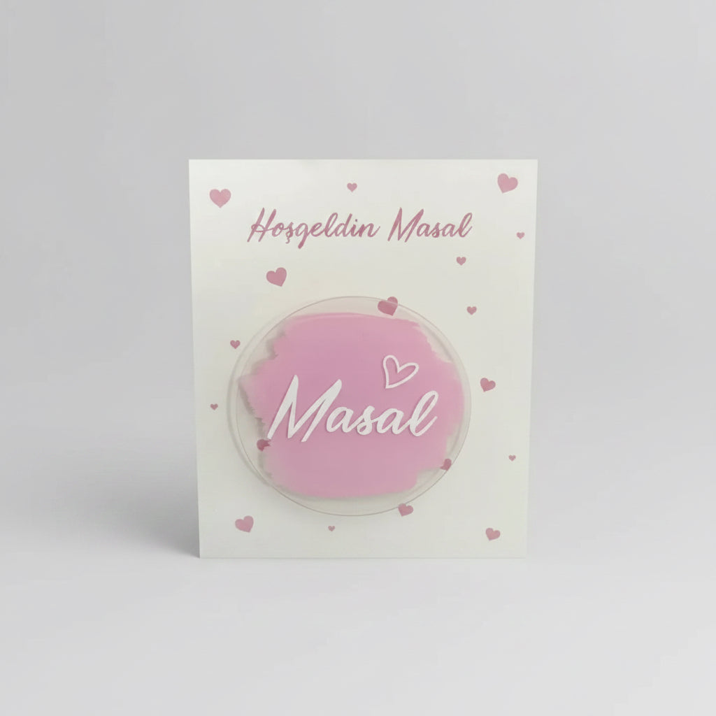 Magnet mariage artisanal personnalisé logo texte 6cm | Créa By Sana