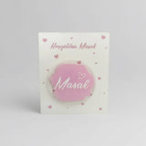 Magnet mariage artisanal personnalisé logo texte 6cm | Créa By Sana