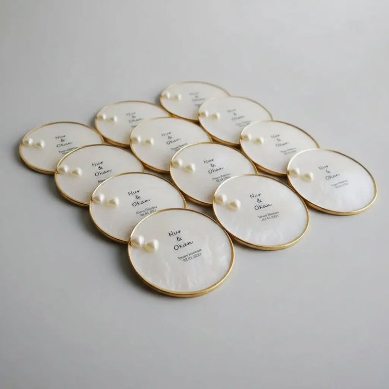 Magnet mariage rond personnalisé — cadeau invité original | CréaBySana