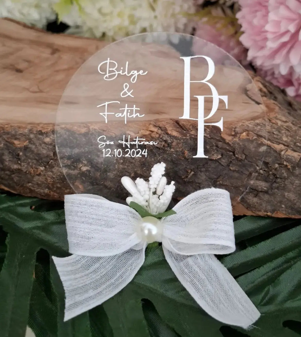 Magnet Personnalisé – Souvenir Aimanté Élégant pour Mariage & Événements | CréaBySana CréaBySana