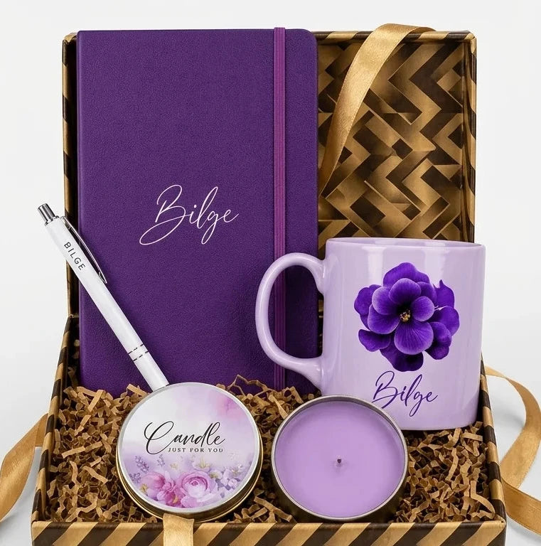 Coffret Cadeau Femme Personnalisé Violet CréaBySana