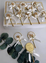 Mini miroir doré mariage personnalisé — cadeau invité élégant | Créa By Sana