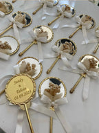 Miroir mariage personnalisé — cadeau invité raffiné doré | Créa By Sana