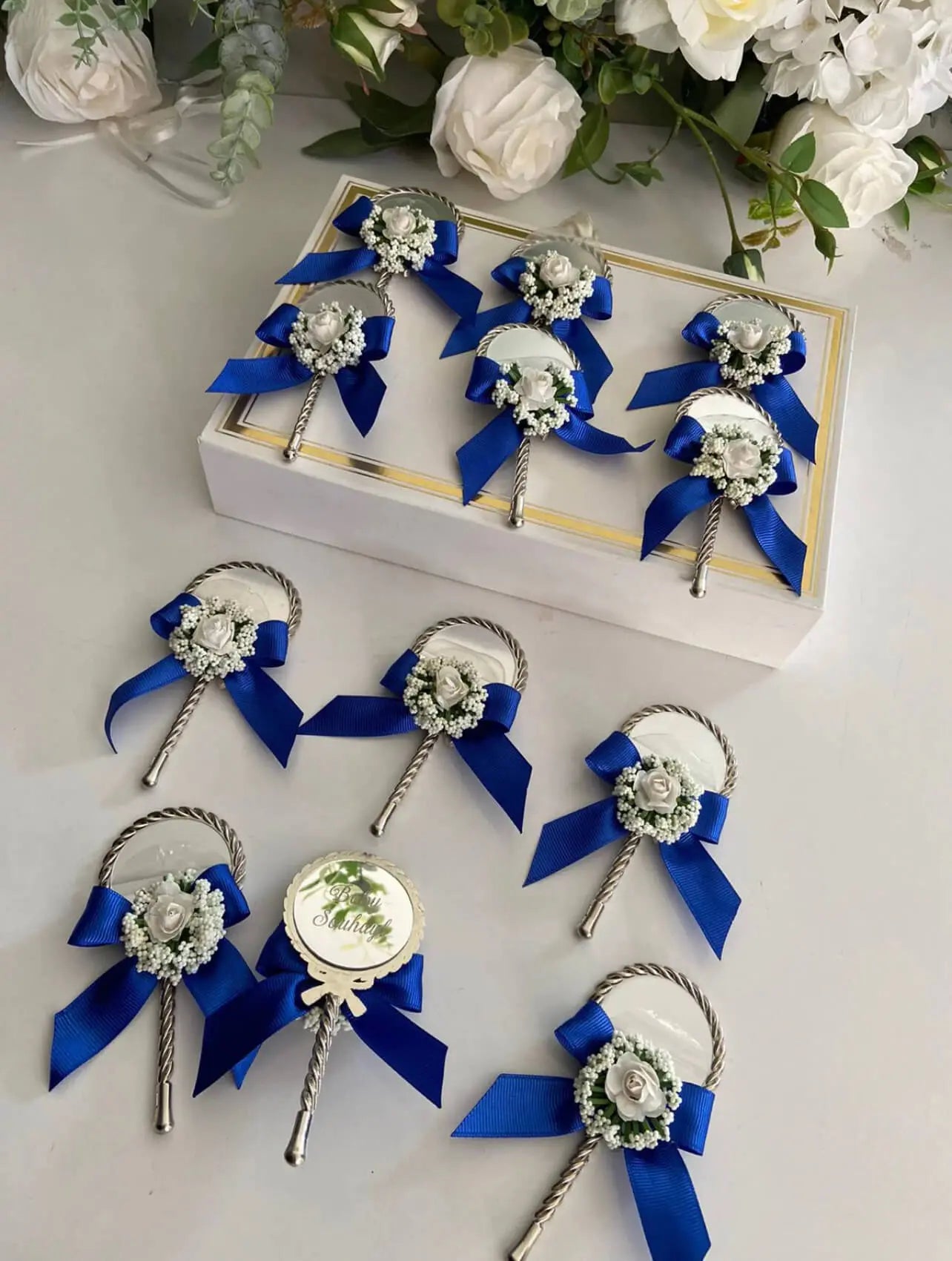 Miroir mariage doré personnalisé — souvenir invité raffiné | Créa By Sana