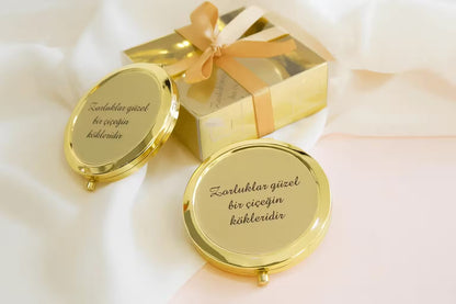 Miroir de poche publicitaire personnalisé – Cadeau invité élégant et pratique CréaBySana