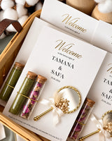 Kit soirée henné personnalisé – Miroir et deux fioles Kit soirée henné CréaBySana