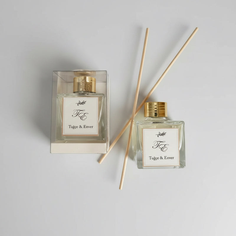 Parfum ambiance mariage bâtons rotin personnalisé — invité | CréaBySana