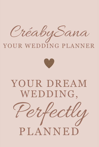 Planner Wedding – 45-Page Digital Guide to Plan Your Dream Wedding Step by Step CréaBySana