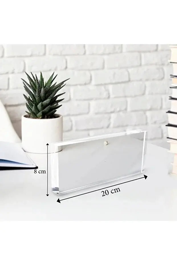 Plaque Acrylique Personnalisée – Plaque Nominative Bureau – Design Élégant et Transparent Gravé sur Mesure CréaBySana