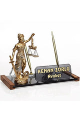 Plaque bureau avocat personnalisée — ensemble Thémis élégant | CréaBySana