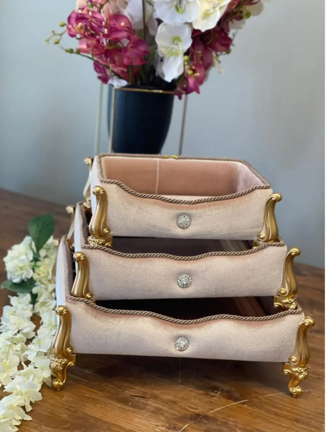 Trousseau de mariage islam en velours – Créa By Sana | Coffret oriental chic CréaBySana