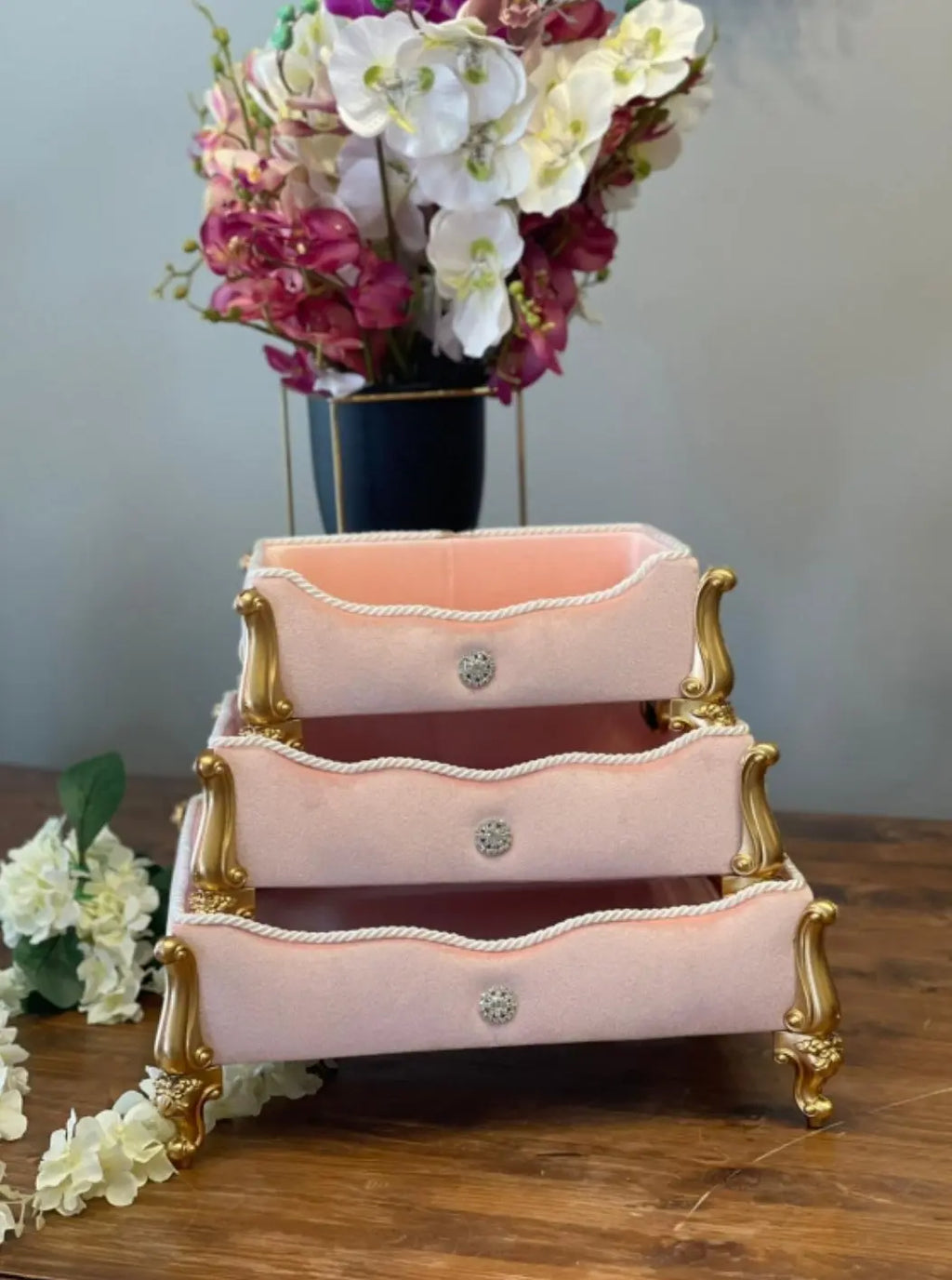 Trousseau de mariage islam en velours – Créa By Sana | Coffret oriental chic CréaBySana