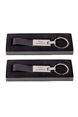 Porte-clés personnalisé métal cuir — gravure laser logo | CréaBySana