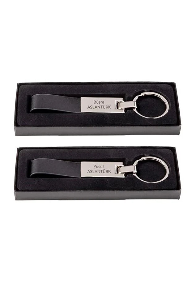 Porte-Clés Personnalisé avec Logo – Design Élégant Métal & Cuir, Gravure Professionnelle au Laser CréaBySana