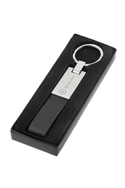 Porte-Clés Personnalisé avec Logo – Design Élégant Métal & Cuir, Gravure Professionnelle au Laser CréaBySana