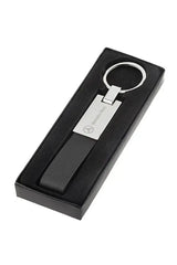 Porte-clés logo gravé laser métal cuir — cadeau original | CréaBySana