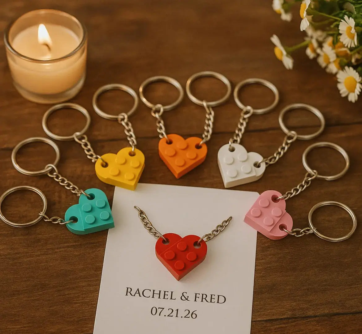 Porte-clés Lego coeur CréaBySana