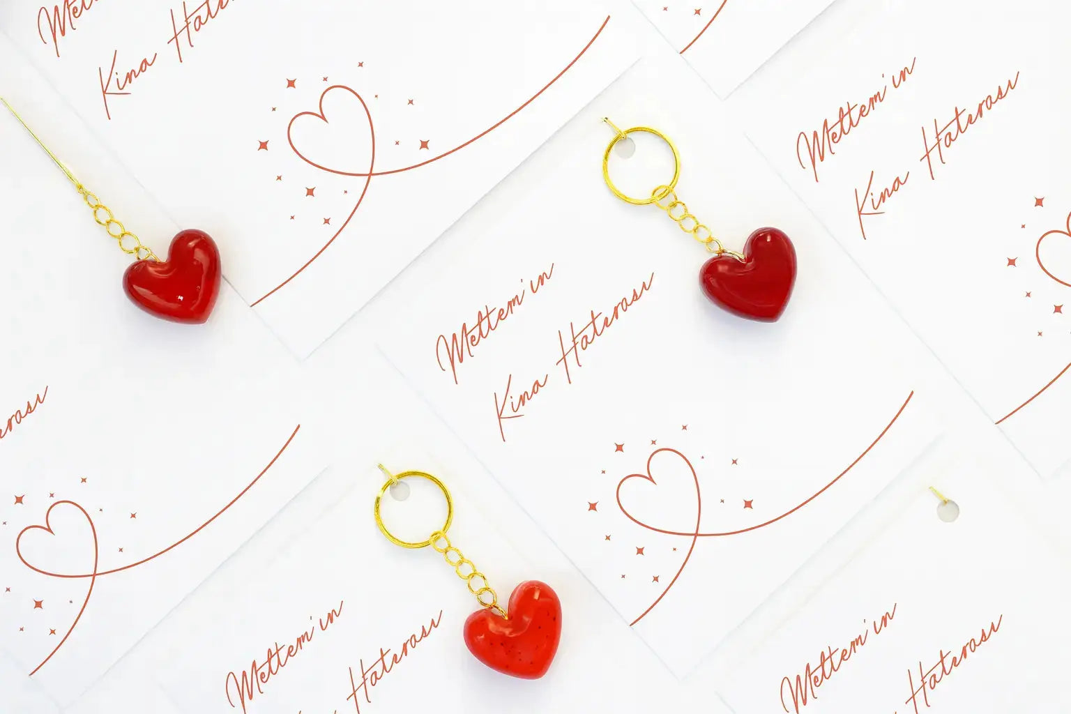 Porte-clés fait main cœur rouge – Cadeau artisanal romantique et élégant CréaBySana