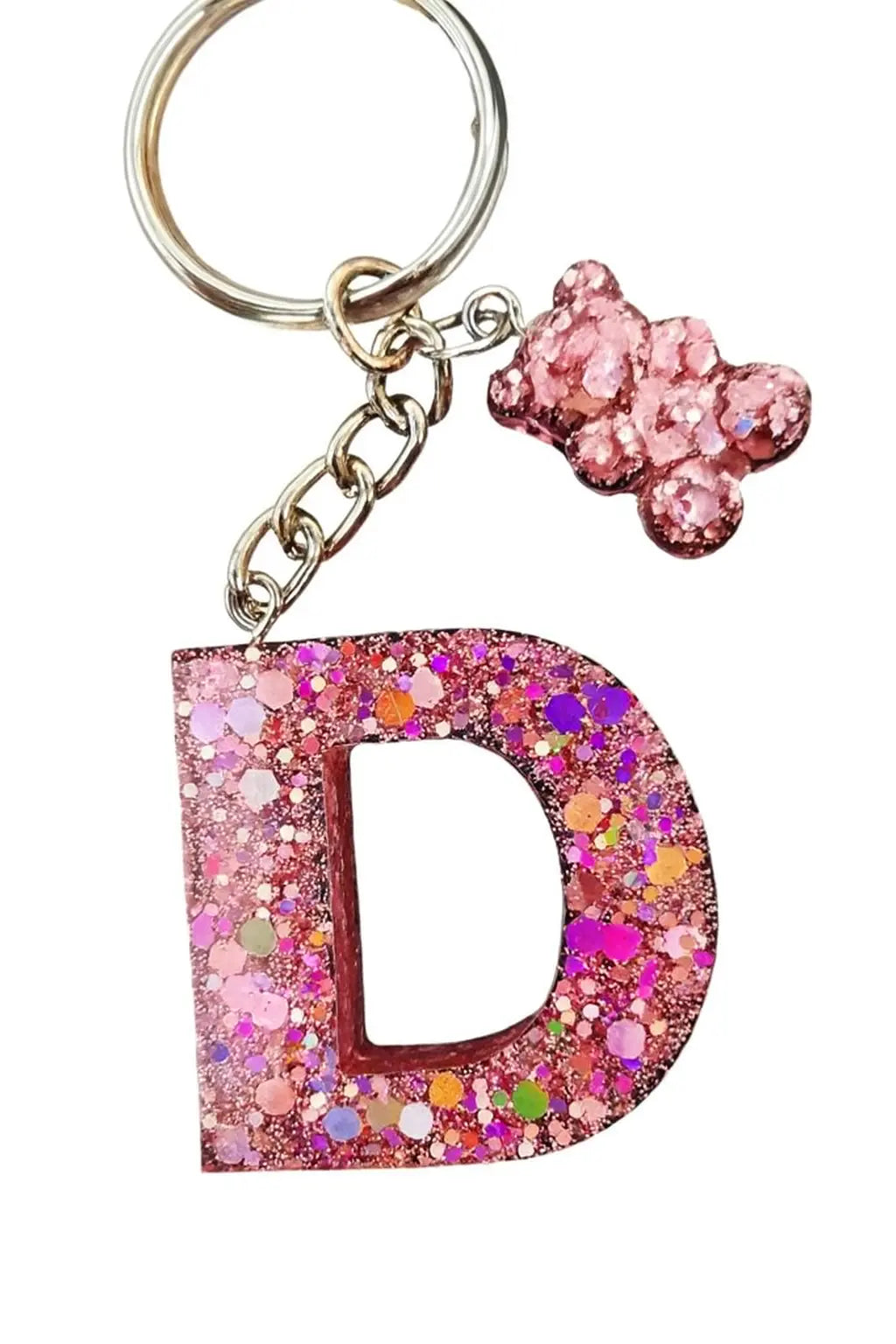 Porte-clés personnalisé famille en résine avec prénoms et fleurs séchées – création artisanale dorée Créa By Sana