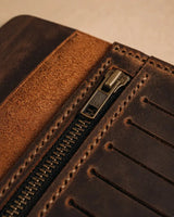 Portefeuille cuir vachette personnalisé — finition vintage | CréaBySana