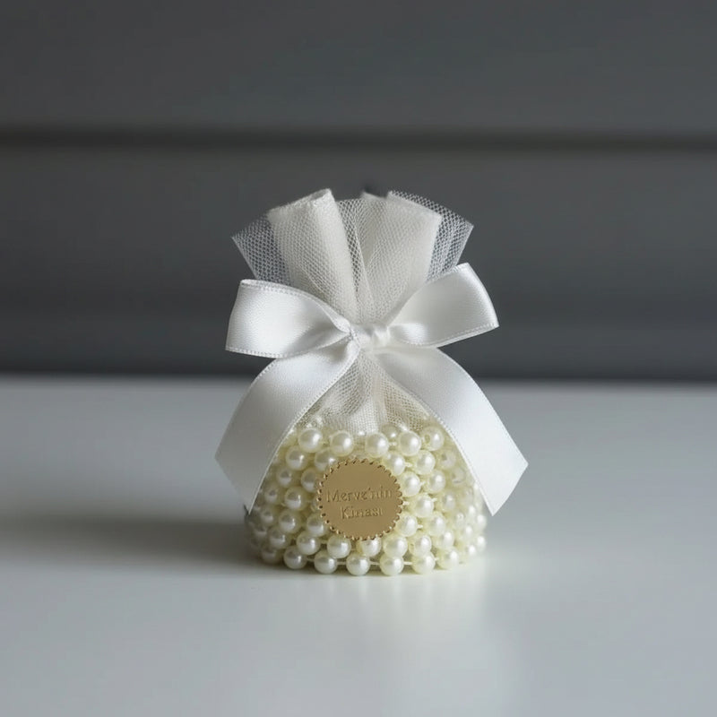 Sachet henné mariage personnalisé avec dragées perlées | CréaBySana