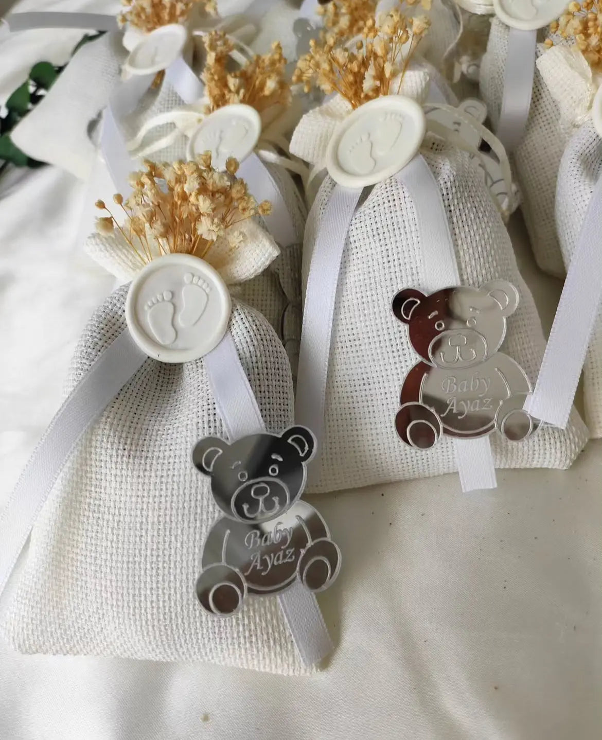 Petit sac lavande personnalisé – Cadeaux invités naissance, baptême ou mariage CréaBySana