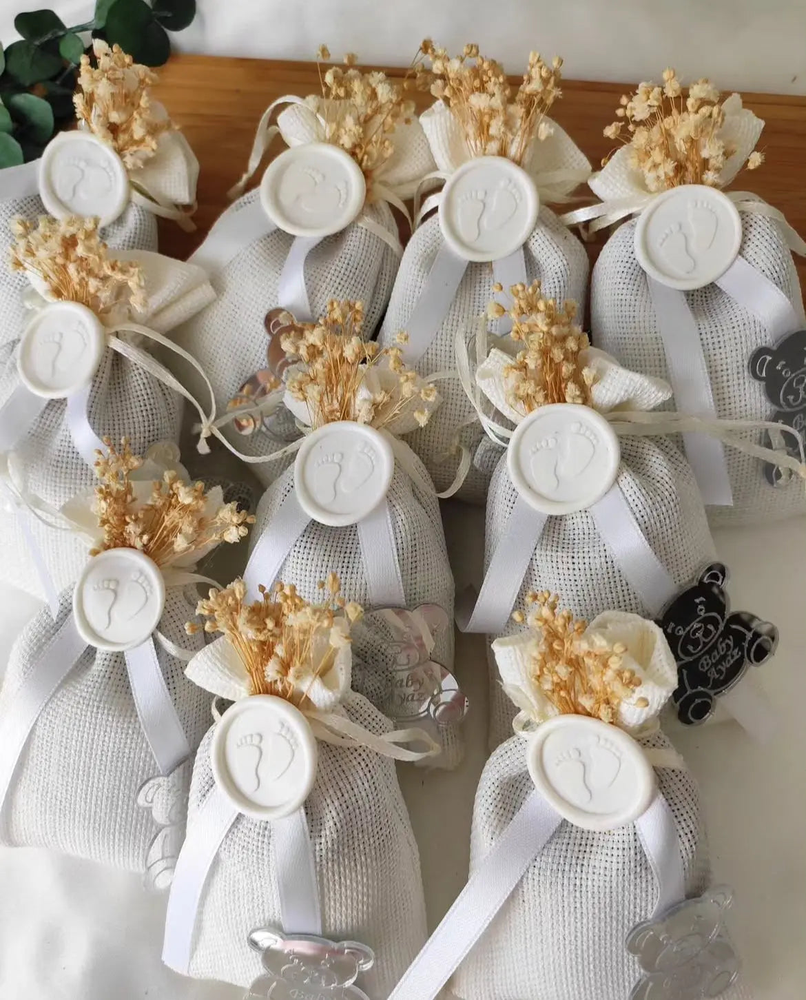 Petit sac lavande personnalisé – Cadeaux invités naissance, baptême ou mariage CréaBySana