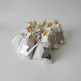 Petit sac lavande baptême personnalisé — cadeau invité naturel | Créa By Sana
