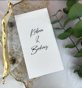 Serviette papier mariage — personnalisation prénoms | CréaBySana