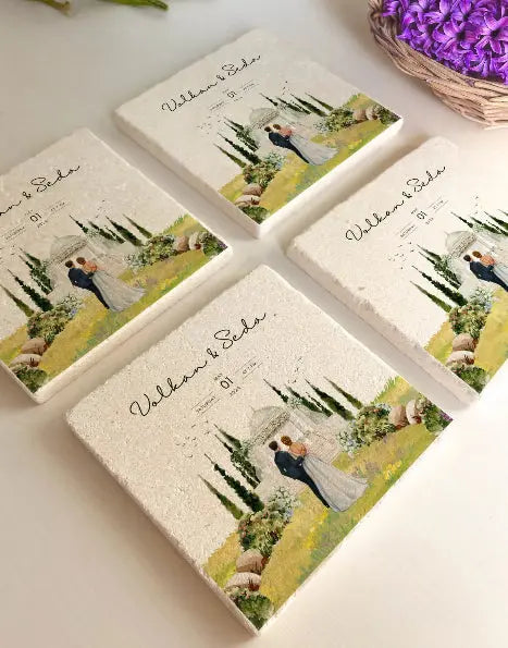 Sous-verre en pierre (min 20 pièces) - CréaBySana