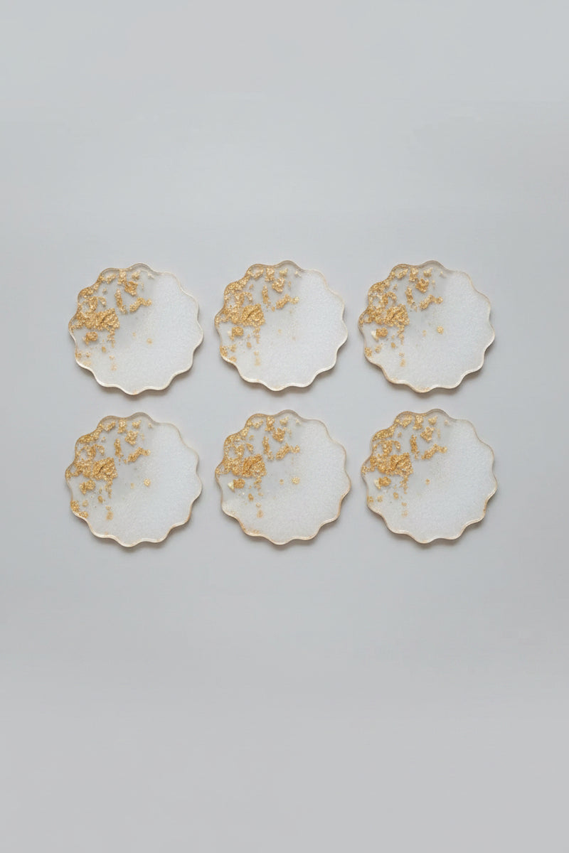 Sous-verres résine fleurs 3D artisanaux — décoration table | CréaBySana