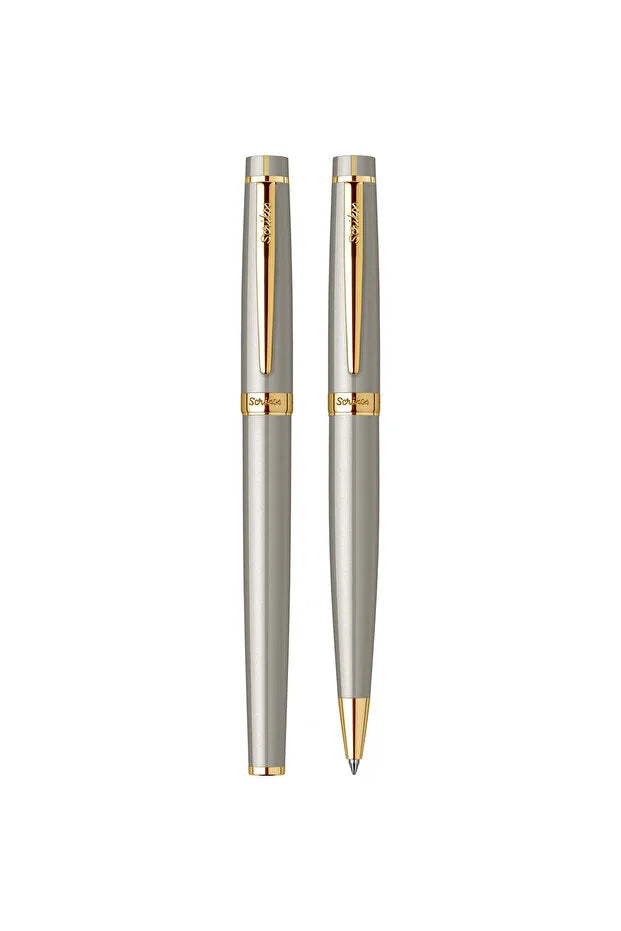 Stylo Personnalisé Haut de Gamme Scrikss – Plaqué Or 23 Carats – Stylo Plume & Stylo Bille de Luxe Gravés – Coffret Cadeau Professionnel CréaBySana