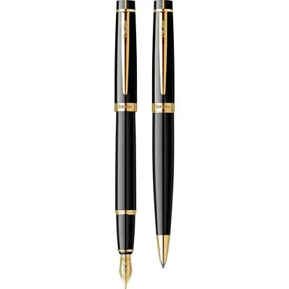 Stylo Personnalisé Haut de Gamme Scrikss – Plaqué Or 23 Carats – Stylo Plume & Stylo Bille de Luxe Gravés – Coffret Cadeau Professionnel CréaBySana