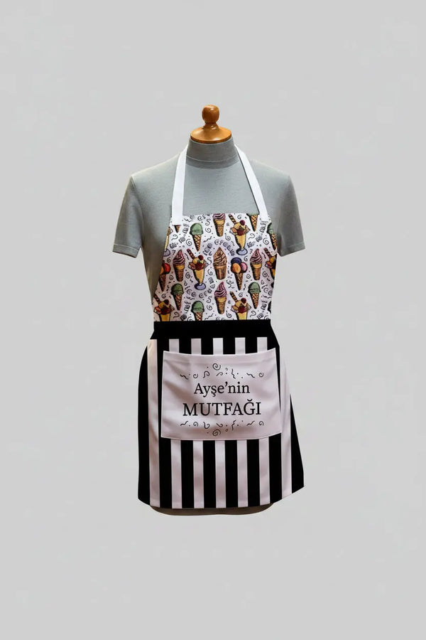 Tablier cuisine personnalisé prénom message — cadeau chef | CréaBySana