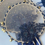 Tambourin mariage dentelle blanc — accessoire fête oriental | Créa By Sana
