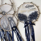 Tambourin mariage brodé personnalisé — décoration cérémonie | Créa By Sana