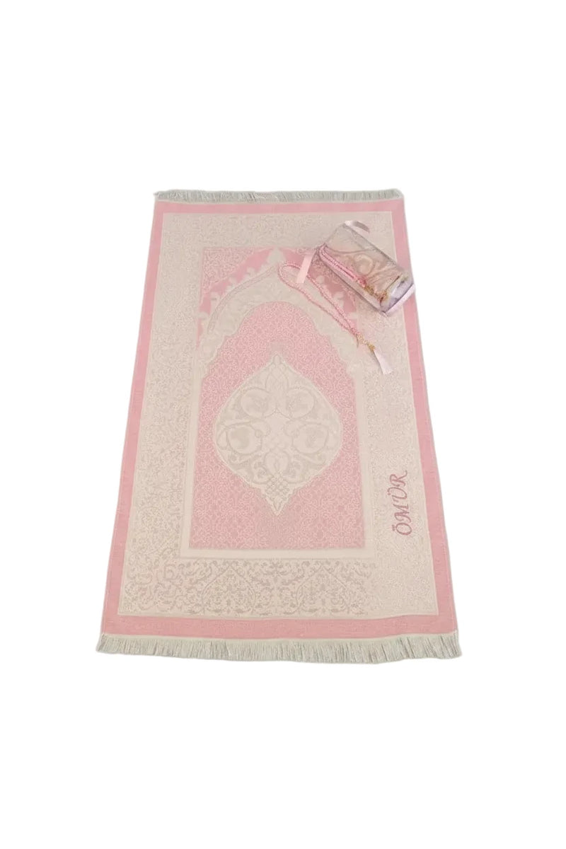 Tapis de prière pliable personnalisé brodé au prénom — motifs orientaux | CréaBySana