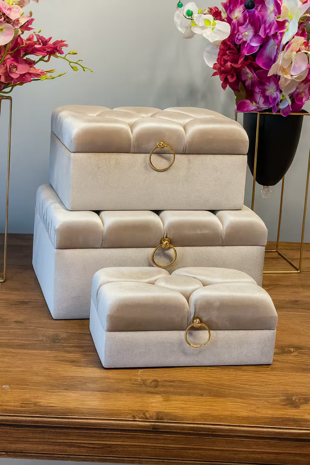 Trousseau de mariage moderne en velours – Coffret élégant et personnalisé pour mariée CréaBySana