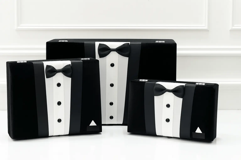 Trousseau mariage homme coffret smoking personnalisé — élégance | CréaBySana