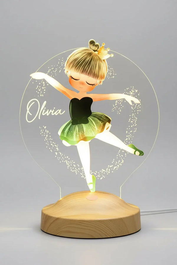 Veilleuse ballerine personnalisée enfant — cadeau féérique | CréaBySana