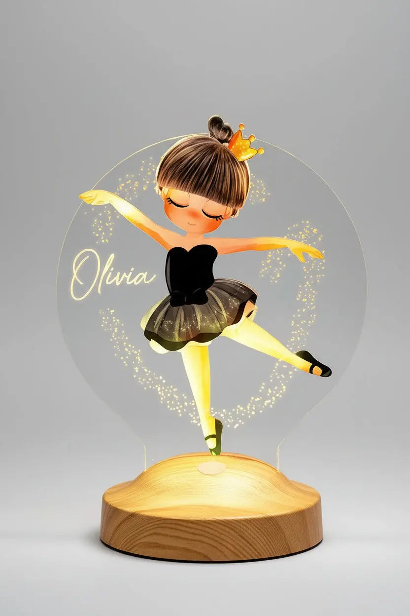 Veilleuse ballerine enfant personnalisée — souvenir unique | CréaBySana