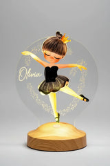 Veilleuse ballerine enfant personnalisée — souvenir unique | CréaBySana