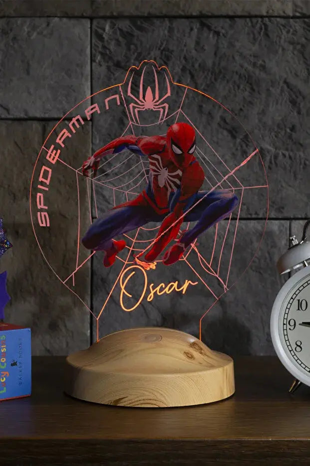 Veilleuse Enfant Personnalisée Néon LED | Nom Gravé | Cadeau Enfant Superhéros CréaBySana