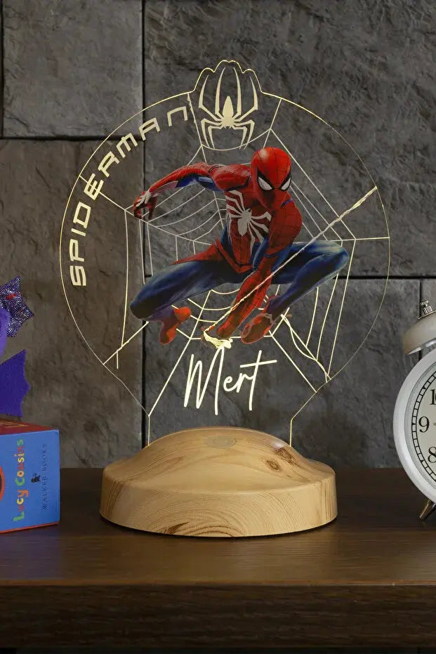 Veilleuse Enfant Personnalisée Néon LED | Nom Gravé | Cadeau Enfant Superhéros CréaBySana