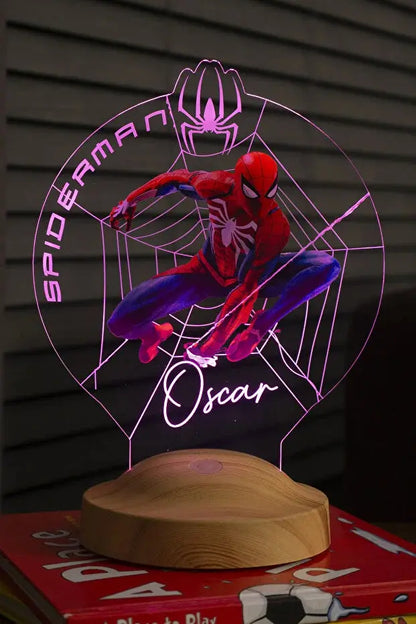 Veilleuse Enfant Personnalisée Néon LED | Nom Gravé | Cadeau Enfant Superhéros CréaBySana