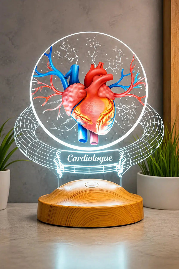 Veilleuse médecin allumée gravure laser — cadeau professionnel | CréaBySana
