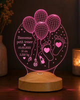Veilleuse bébé personnalisée texte — cadeau naissance lumineux | CréaBySana